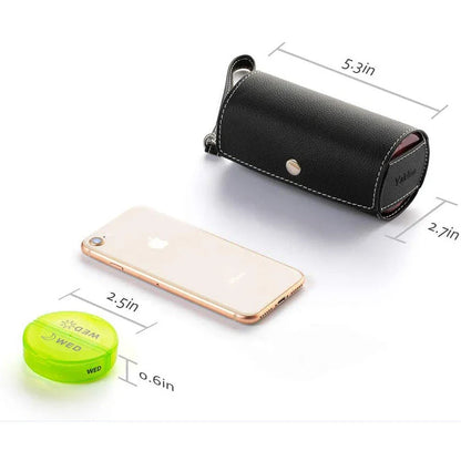 7 Days Pill Box Travel Weekly Medicine Organizer - Transparent, durable, and portable pill box with clear day and night markings
