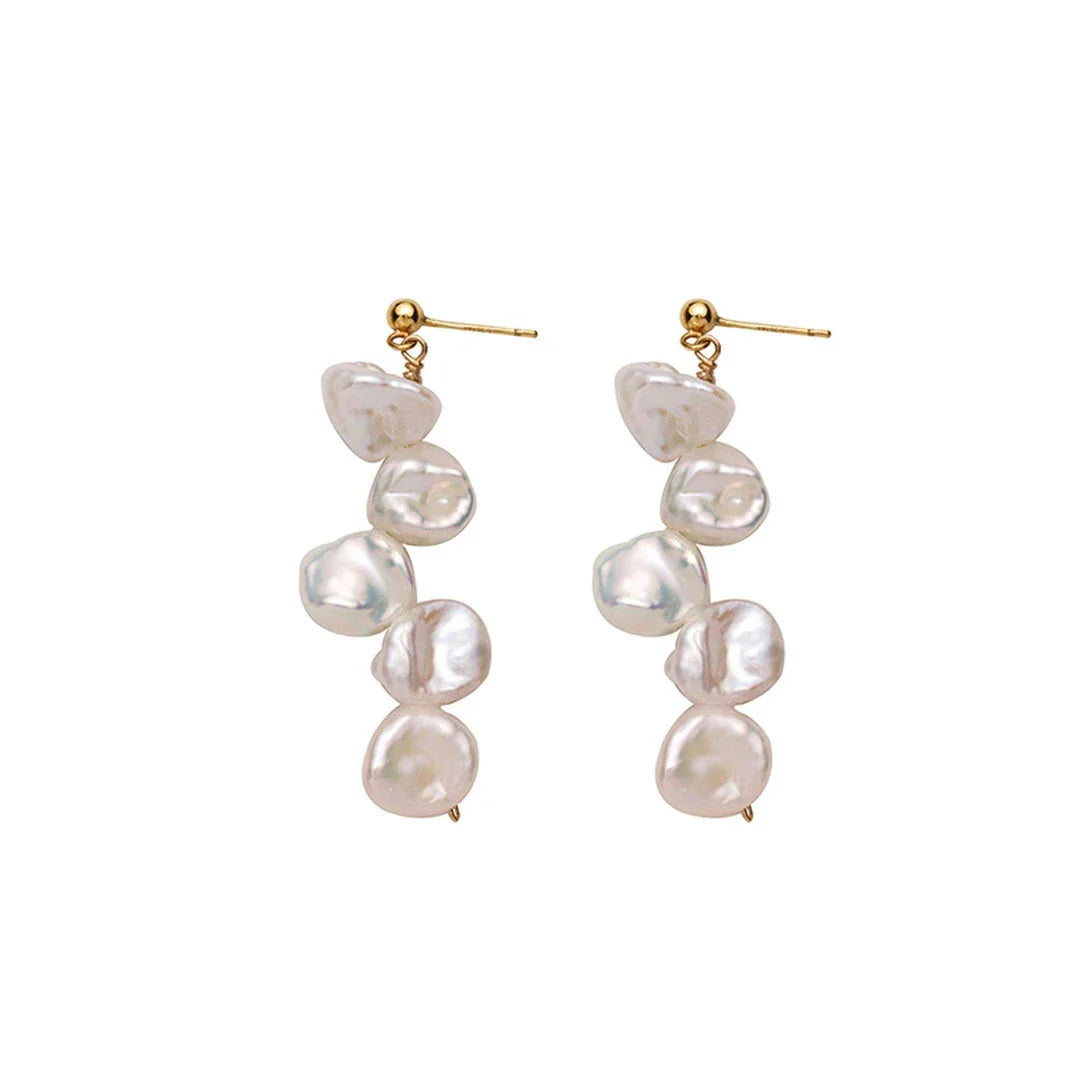 Elegant Aurora Petal Baroque Pearl Earrings with a lustrous and mesmerising design