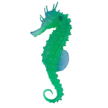 Elegant artificial seahorse ornament made of silicone for aquariums and underwater decor