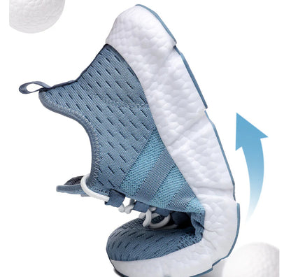 Pair of lightweight, breathable sports casual trainers with a popcorn design in various colours