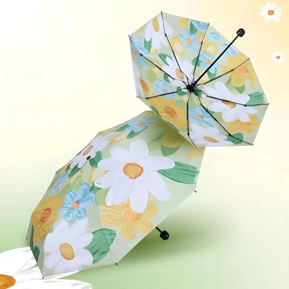 Charming floral mini umbrella with adjustable fit and waterproof fabric for practical and stylish weather protection