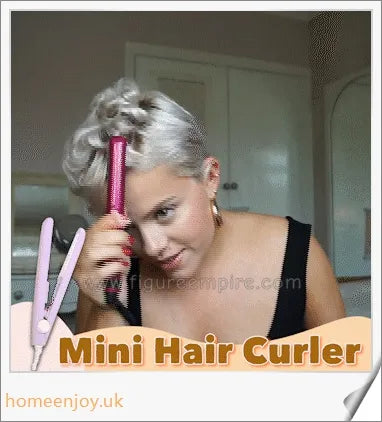 Ceramic Mini Hair Curler with 3D floating plate for creating smooth, silky hairstyles