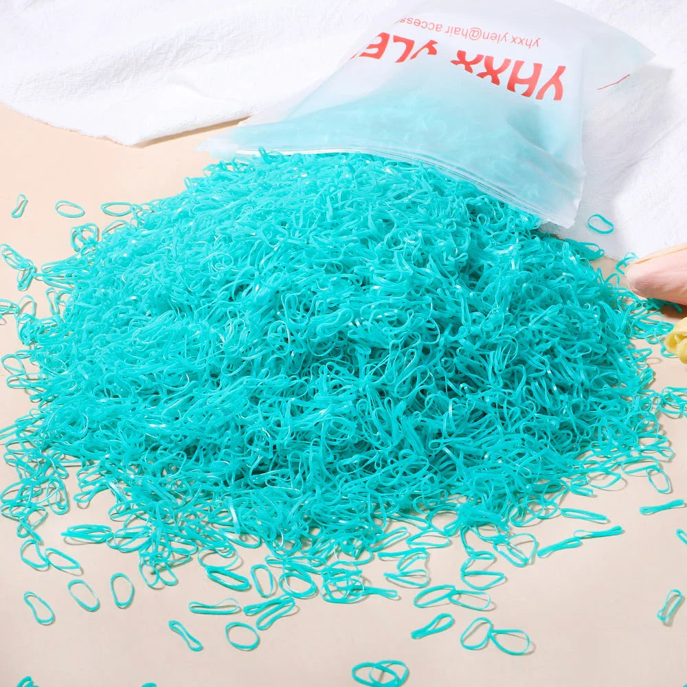 500 Vibrant and Durable Disposable Hair Bands for Girls in Various Colours