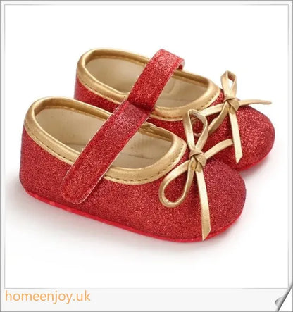 Enchanting princess-style toddler shoes in various colours, featuring sparkling sequins and a comfortable, secure design.