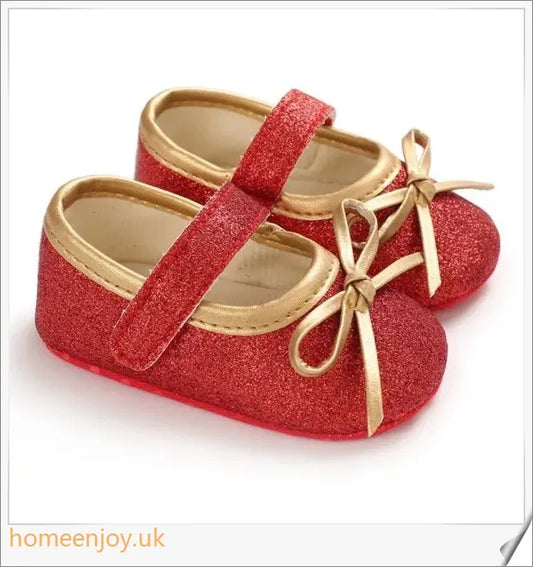 Enchanting princess-style toddler shoes in various colours, featuring sparkling sequins and a comfortable, secure design.