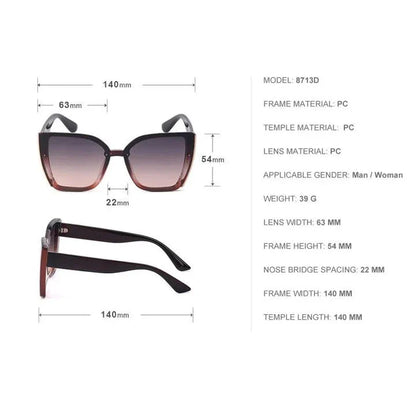 Chic oversized cat eye sunglasses with a vintage-inspired design and UV400 protection for stylish British women
