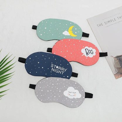 Adjustable cotton and silk sleep mask in green colour for total blackout and uninterrupted sleep