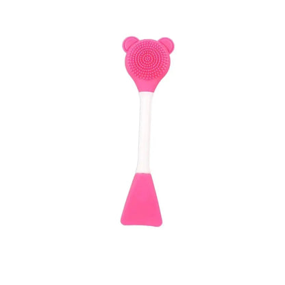 Luxurious silicone bear-shaped face mask applicator brush in various colours for effortless, even skincare product application