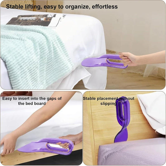 Ergonomic mattress lifting tool with 30-degree angled design and rounded handle for easy, comfortable mattress adjustment
