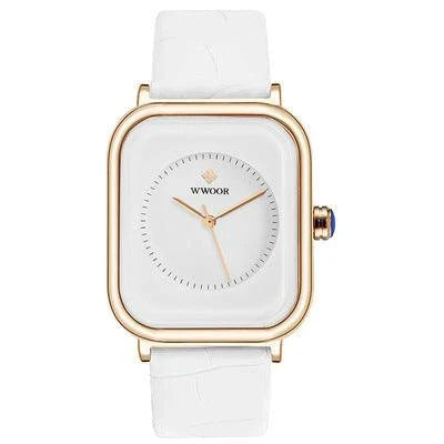 Elegant Quartz Ladies Watch with a sleek, square-shaped face and a high-quality quartz movement, the perfect accessory for the modern British woman.