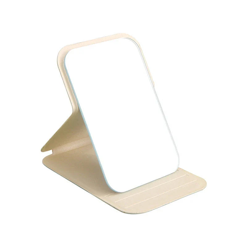 Elegant floral folding makeup mirror with a unique design and clear, distortion-free reflection