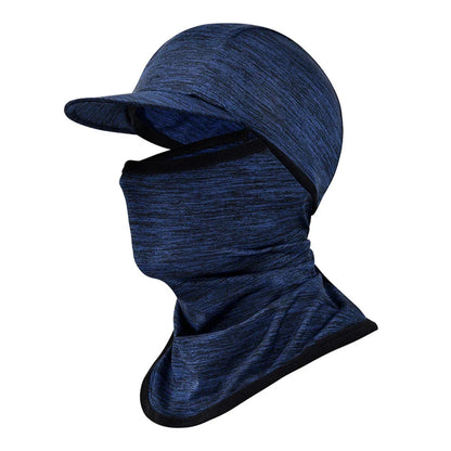 A grey ice silk sun shield hat with an adjustable, breathable design for outdoor activities