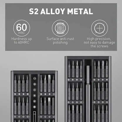 63-in-1 Premium Precision Screwdriver Set with CR-V Alloy Steel Construction and Magnetic Head