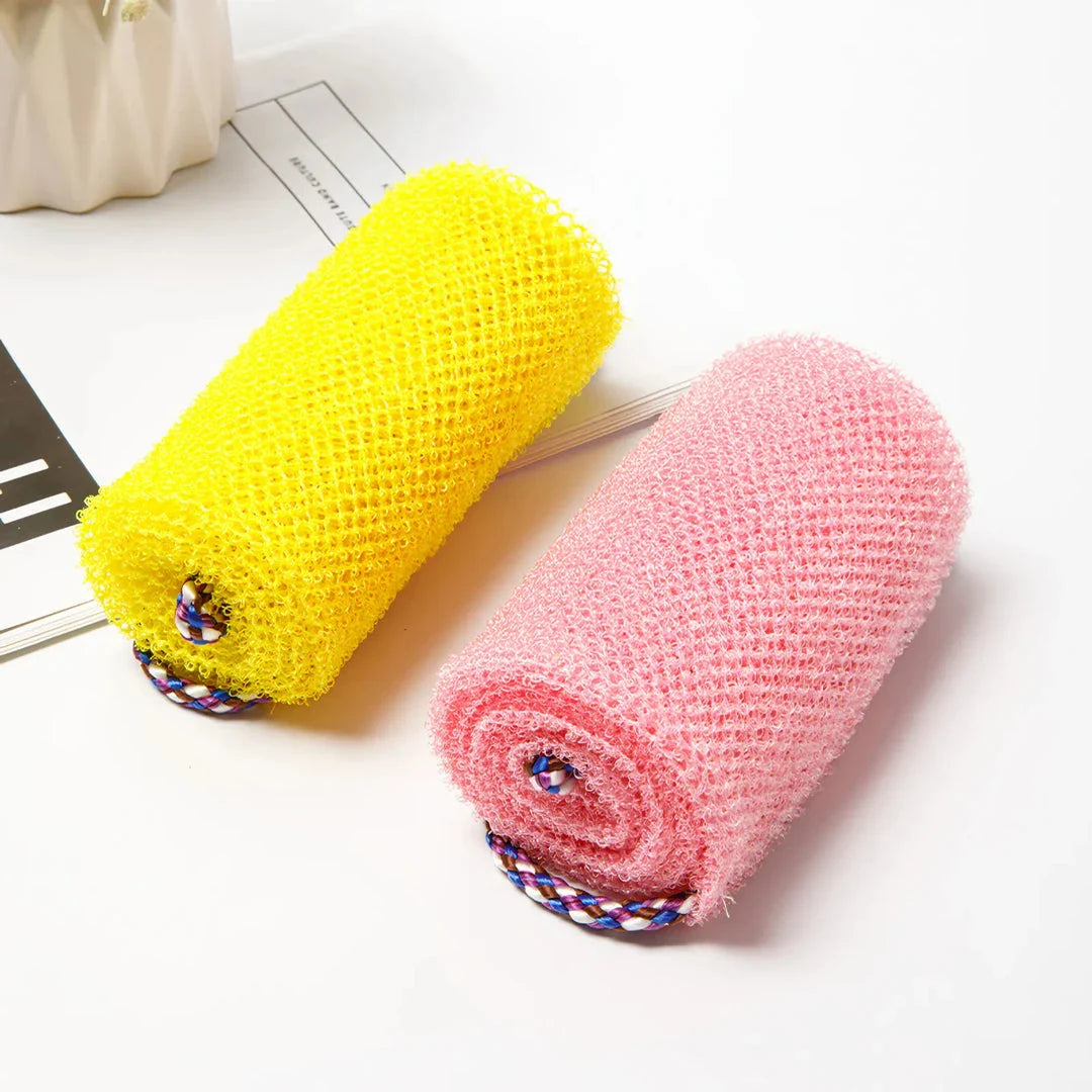 Premium Exfoliating Bath Sponge from Africa with Durable Nylon Construction and Stretchable Design for Full-Body Cleansing