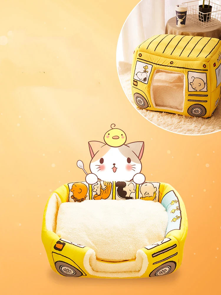 Homeenjoy UK Cosy Cat Bedding with Soothing Sleep Nest