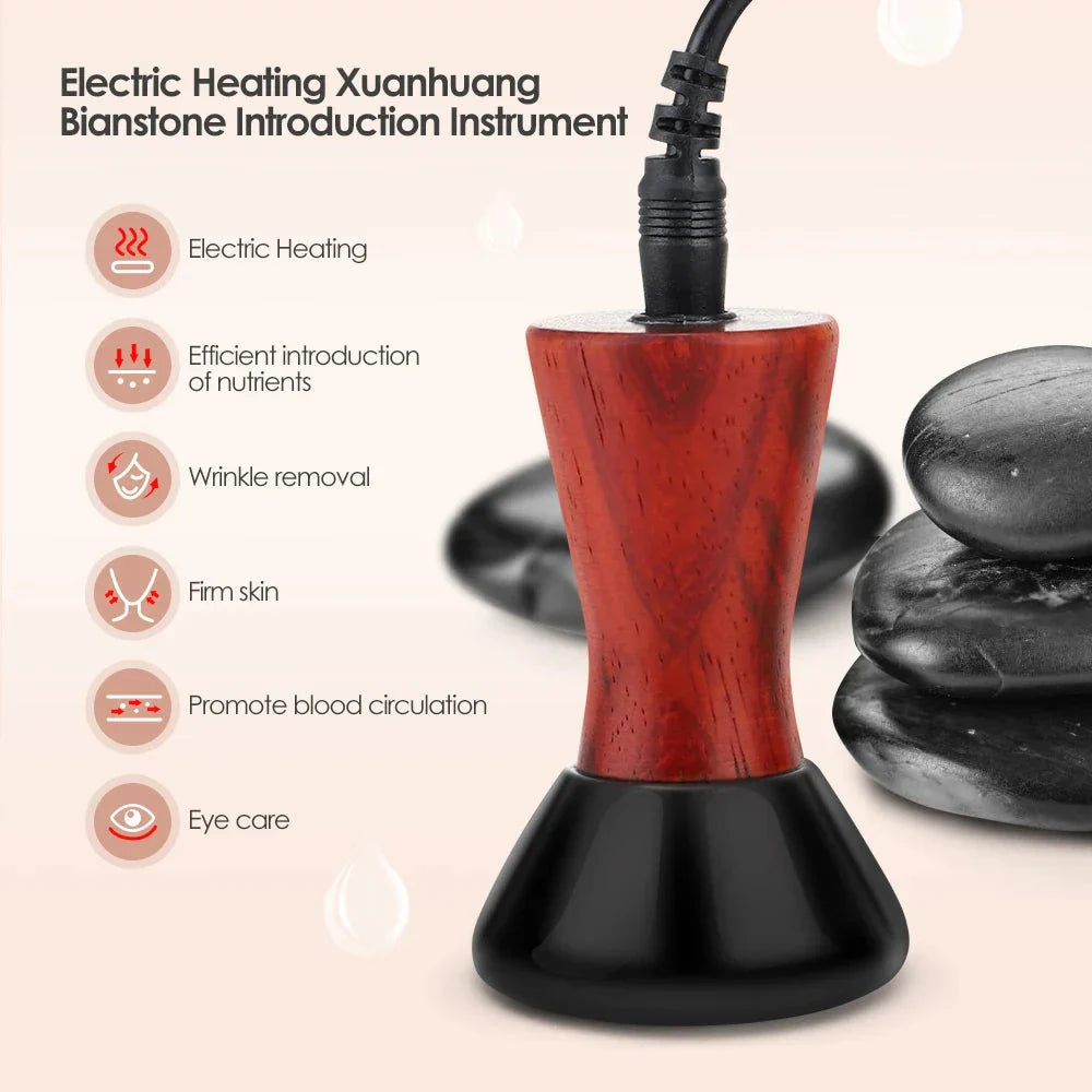 Electric Heated Gua Sha Stone for Facial Lifting and Skin Firming