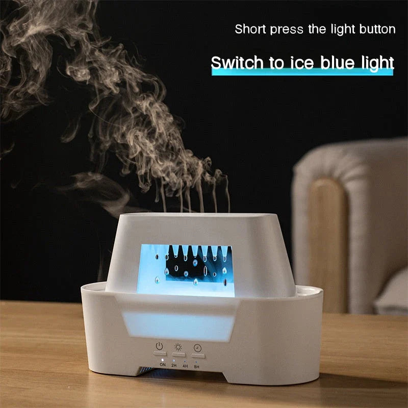 Raindrop Air Humidifier and Aromatherapy Diffuser with Colourful Lamp and Remote Control
