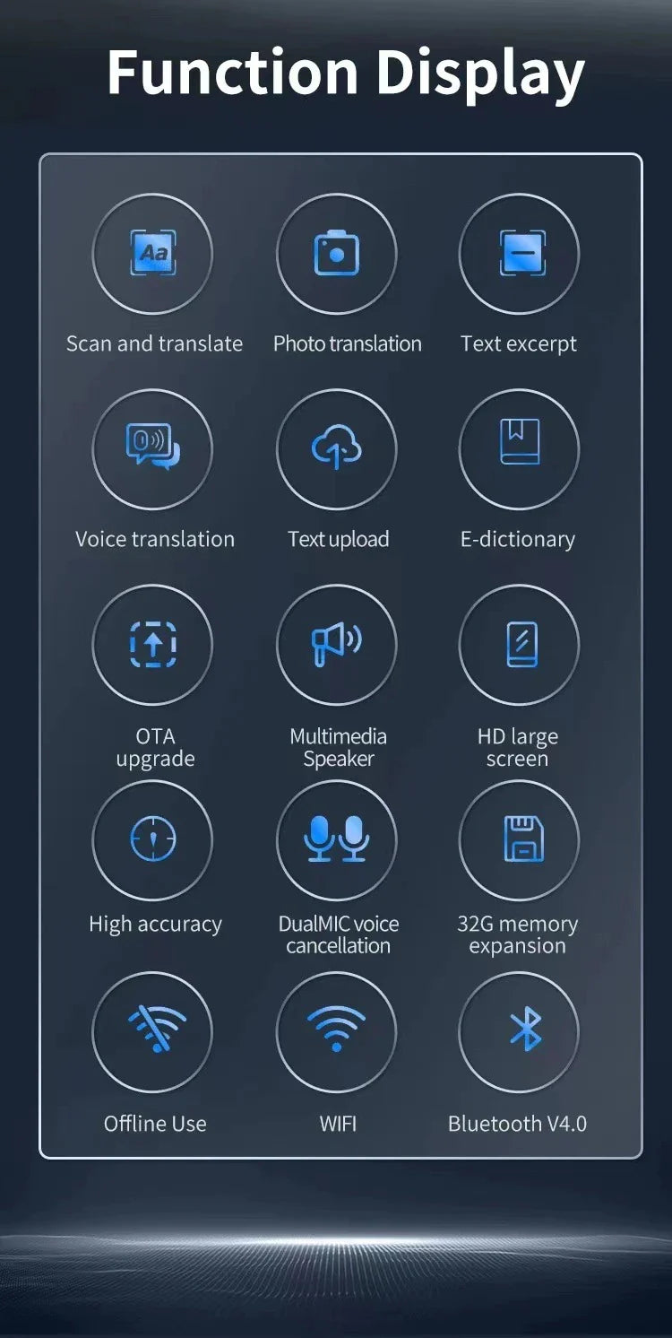 International Edition Scanning Translation Pen with advanced optical character recognition technology for seamless multilingual translation
