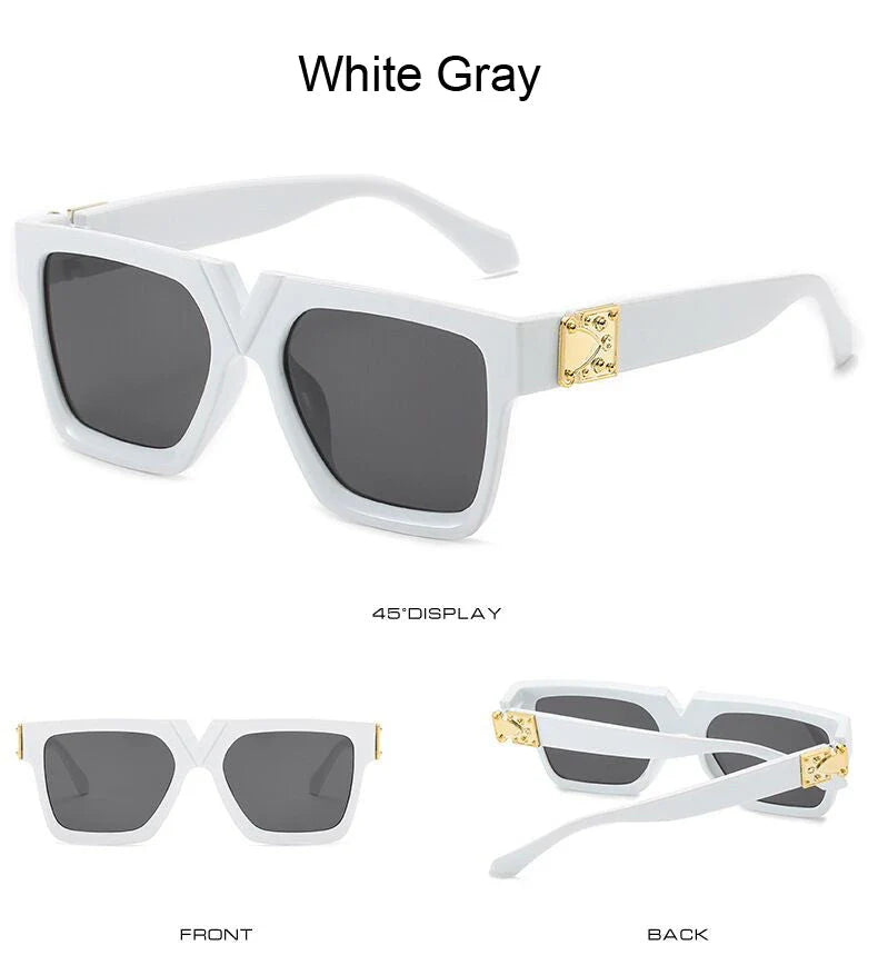 Chic and stylish square sunglasses with a durable plastic frame and premium acrylic lenses for women in the UK
