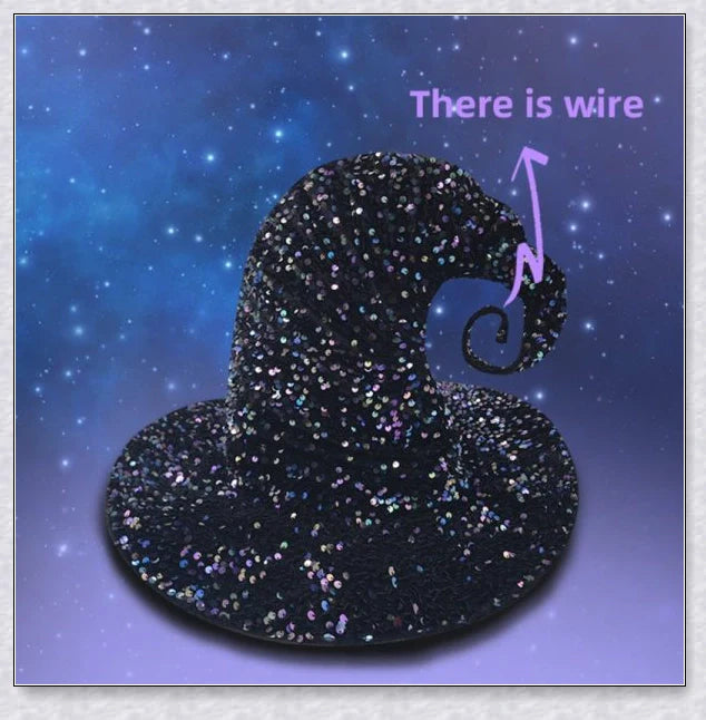 Starrywitch Sequin Witch Hat with sparkling sequins for a bewitching, enchanting Halloween costume accessory