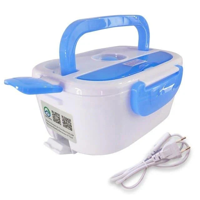 Portable Electric Heating Lunch Box with 1.2-litre capacity, 40-watt heating, and durable plastic construction for hot, freshly prepared meals on the go.