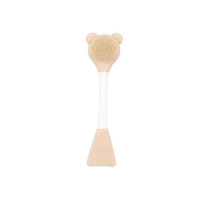 Luxurious silicone bear-shaped face mask applicator brush in various colours for effortless, even skincare product application