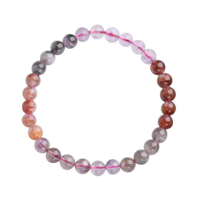 A close-up view of a ladies' fashion bracelet featuring a single loop design with sparkling crystal beads