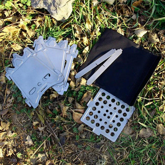Compact Titanium Pocket BBQ Grill with Foldable and Adjustable Design for Outdoor Cooking