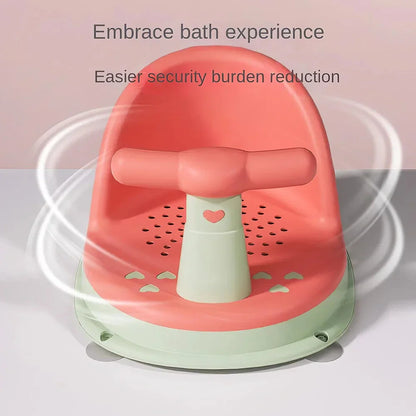 Cosy infant bath tub with large suction cups and ergonomic curved design for safe and comfortable bathing