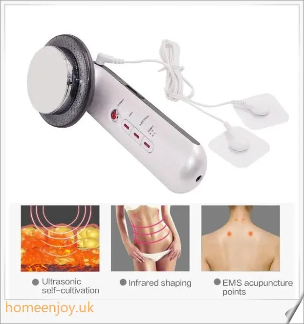 Ultrasonic Cavitation Fat Burner Device with Infrared Therapy and Microcurrent for Body Slimming and Anti-Cellulite Treatment