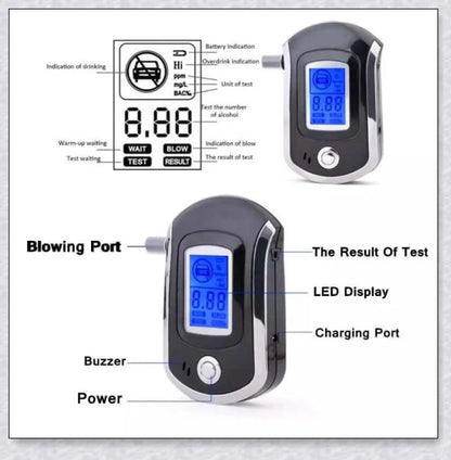 Premium police-grade breathalyser with advanced fuel cell sensor technology for accurate alcohol detection and fast, reliable BAC readings