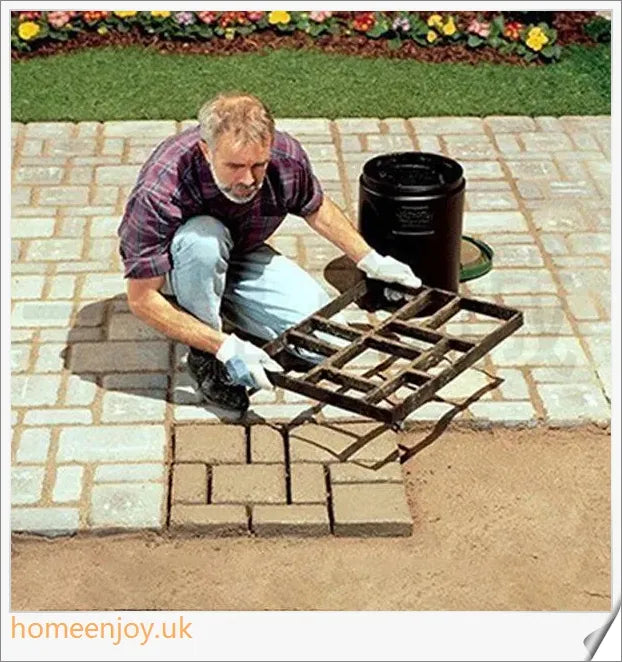 Durable, reusable plastic DIY paving mould for creating customized garden paths and patios