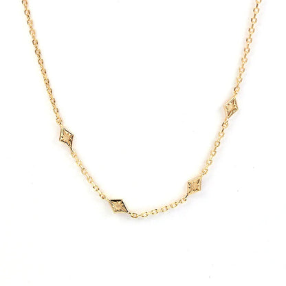A simple yet elegant sterling silver necklace with a geometric design, a premium accessory handcrafted in Britain.