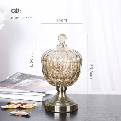 Elegant Nordic Crystal Glass Storage Pot with Sleek Scandinavian Design