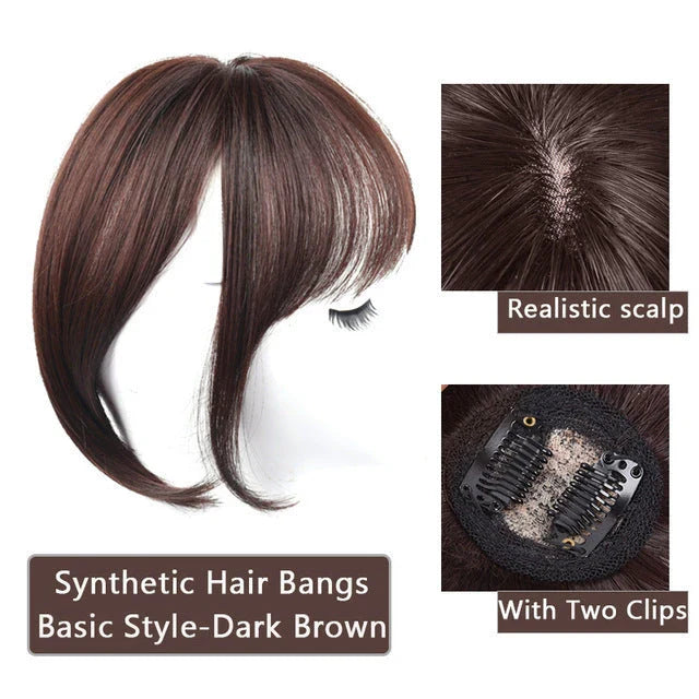 Premium synthetic hair fringe wig in various colours, designed for a natural-looking, flawless hairstyle