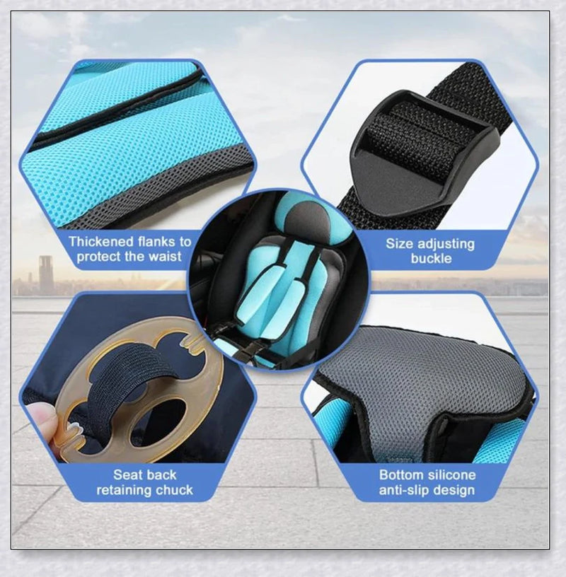 Homeenjoy UK Adjustable Infant Car Seat Cushion - Secure Child Safety Belt Vest