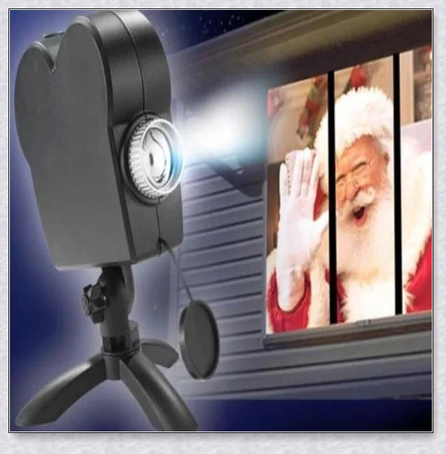 Enchanting Window Projector that projects festive films onto any window for Christmas, Halloween, and birthday celebrations