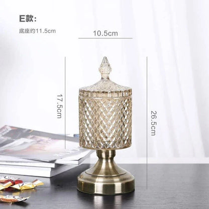Elegant Nordic Crystal Glass Storage Pot with Sleek Scandinavian Design