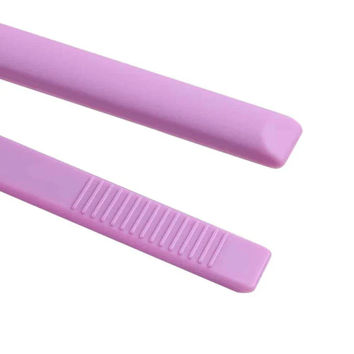 Premium silicone barbecue tongs in purple colour, perfect for grilling and barbecuing in the UK