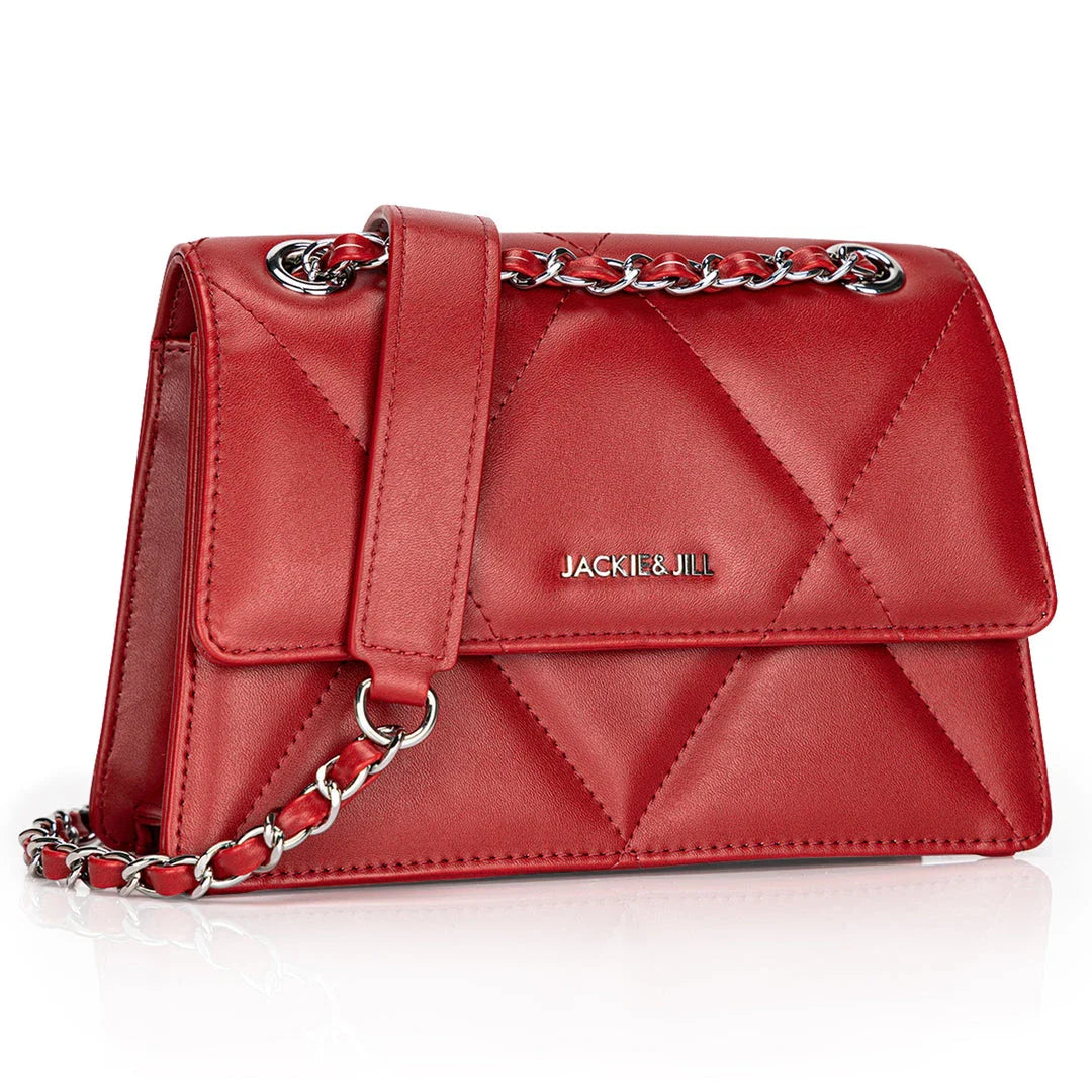 Premium PU leather shoulder bag with a chic diamond pattern, perfect for everyday elegance and versatility.