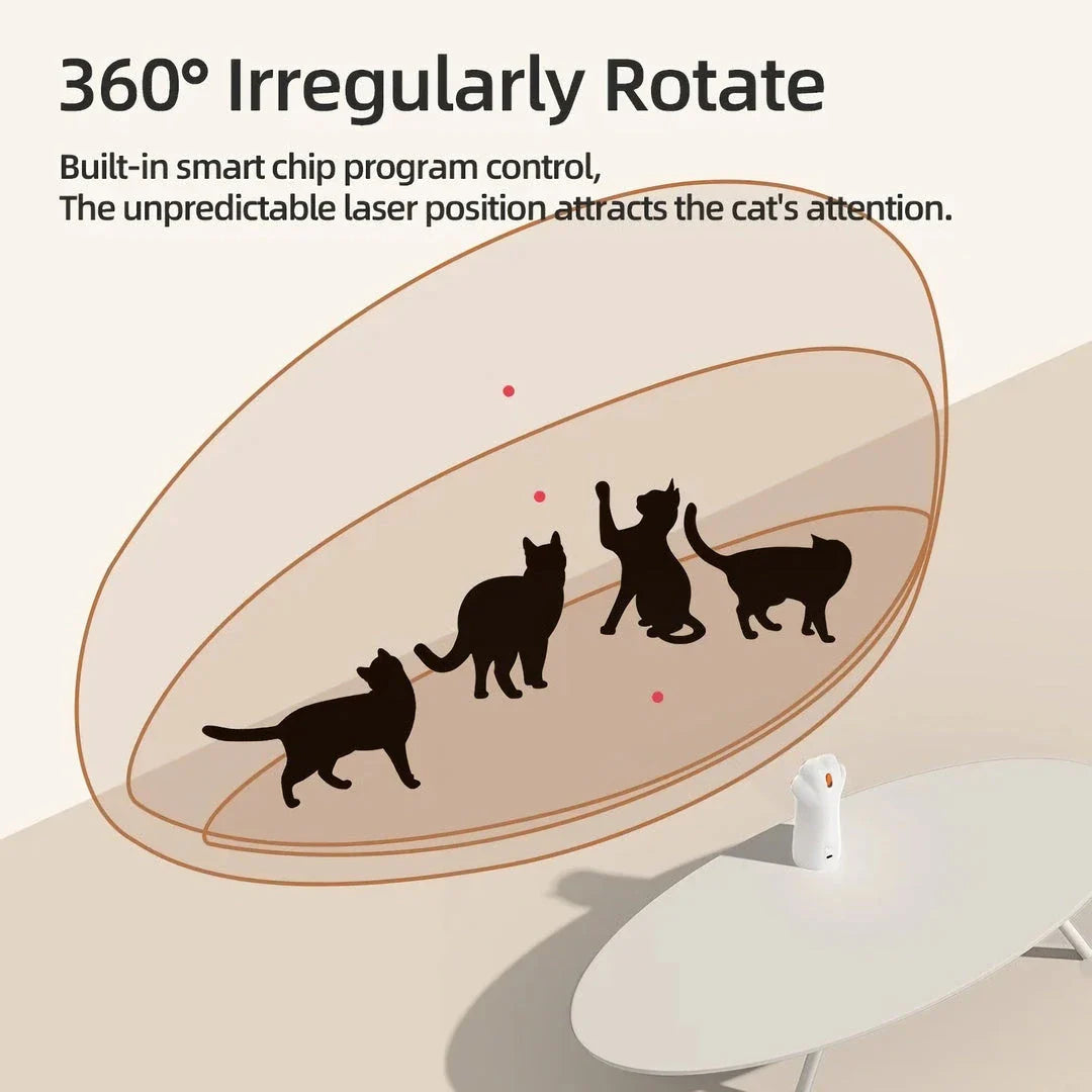 Interactive LED Laser Cat Toy with three speed modes for engaging play and mental stimulation