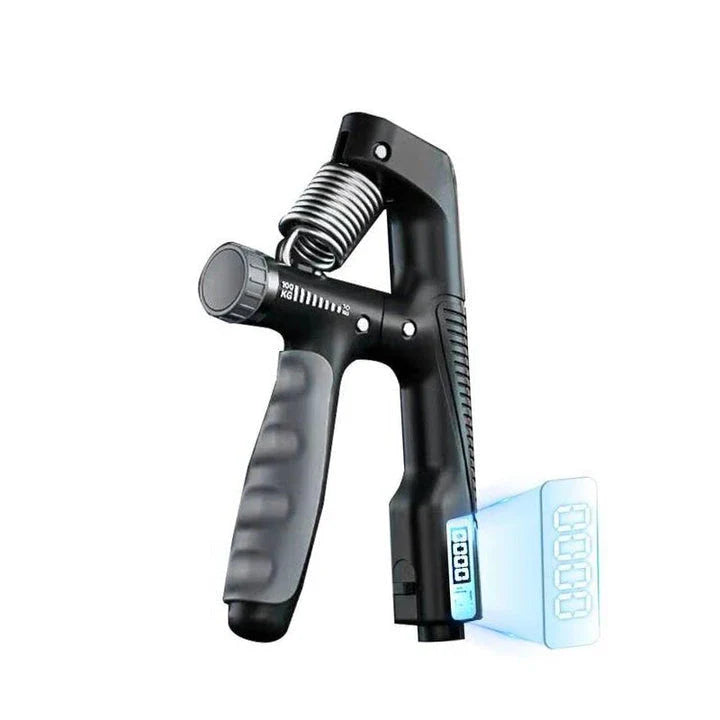 Adjustable Smart Counting Hand Grip with digital counter and rubber handles for strength training