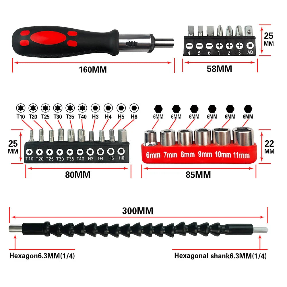 Flexible Shaft Drill Bit Extension - Premium Hex Shank Power Tool Accessory for Accessing Tight Spaces