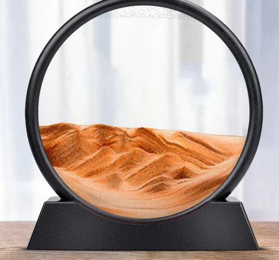 Quicksand Painting Ornaments in modern, minimalist design with mesmerizing sand display