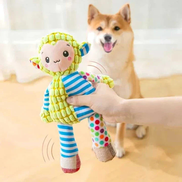Adorable animal-shaped squeaky chew toy for playful pets in the UK