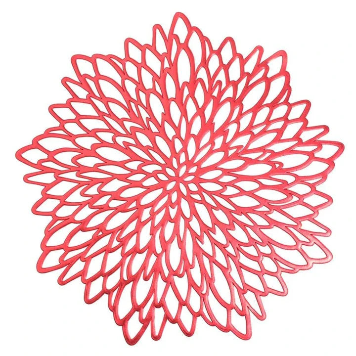 Homeenjoy UK Elegant Floral Dining Table Coaster - Premium PVC Design