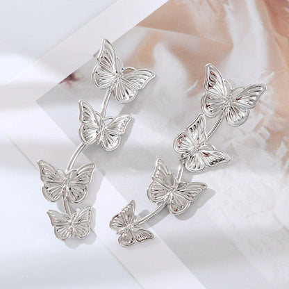 Bohemian vintage butterfly drop earrings made of premium zinc alloy for a captivating and durable look