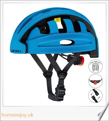 Foldable bicycle helmet made with premium materials for superior impact protection and ventilation