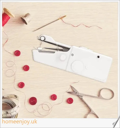 Compact, cordless, and handheld electric sewing machine for hassle-free repairs and crafts