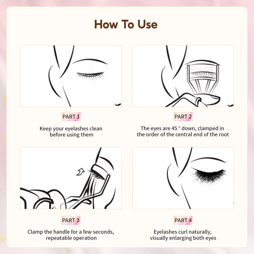 Rose gold eyelash curler with a silicone pad for gentle, long-lasting lash curling